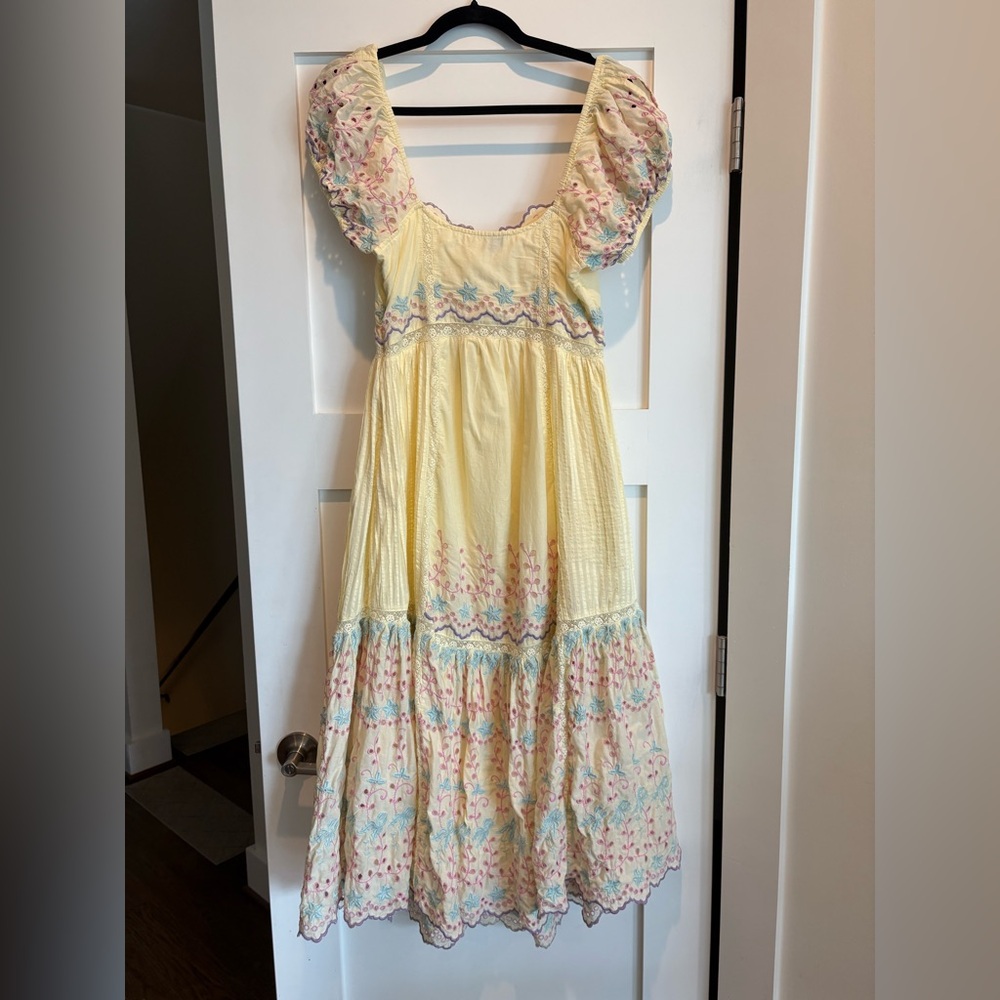 LoveShackfancy Magena crocheted broderie anglaise cotton midi dress - Picture 6 of 10